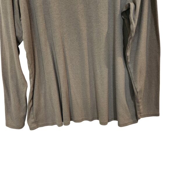 Ava & Viv Long Sleeve Pullover Mock Neck Casual Top Rib Knit Sage Green Size 2X - Picture 3 of 7